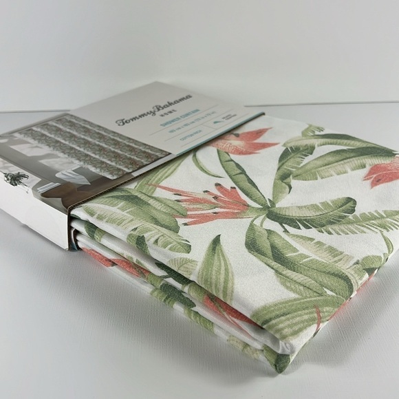 Tommy Bahama Tropical Shower Curtain - Green Orange - Cotton - 72" x 72" NEW - Picture 6 of 9